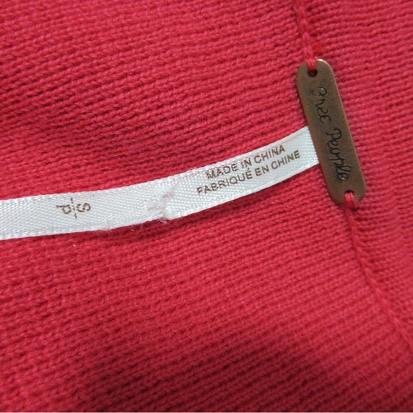 Free People Pink Oversized Knit Blazer Jacket Size Small - Picture 5 of 14